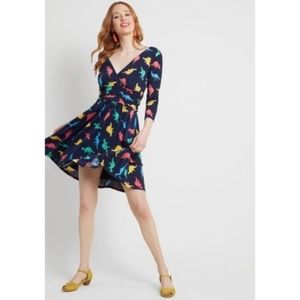 EUC Modcloth Jessy B Dinosaur Dress 1X